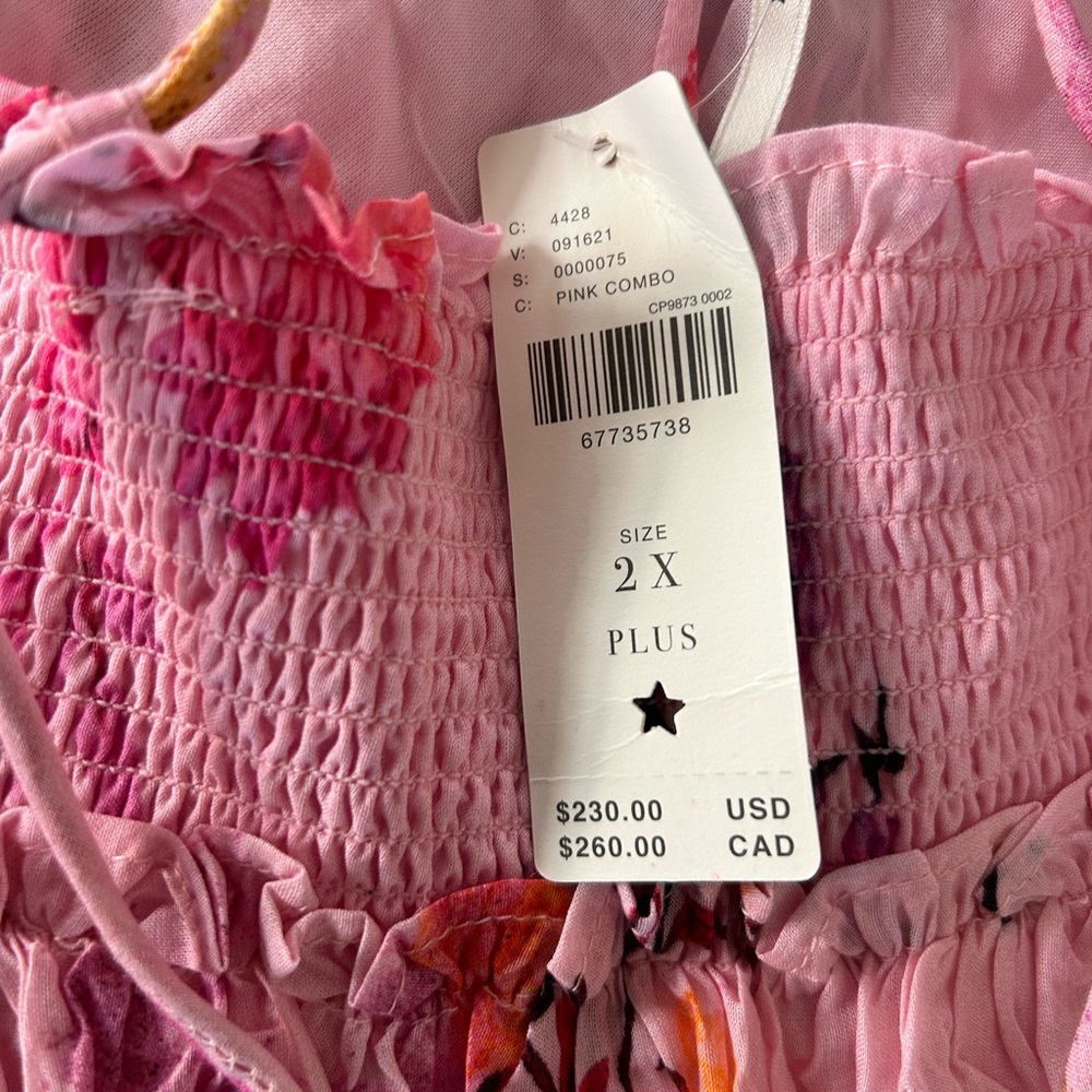 Anthropologie Pink Floral Maxi Dress - Picture 16 of 16